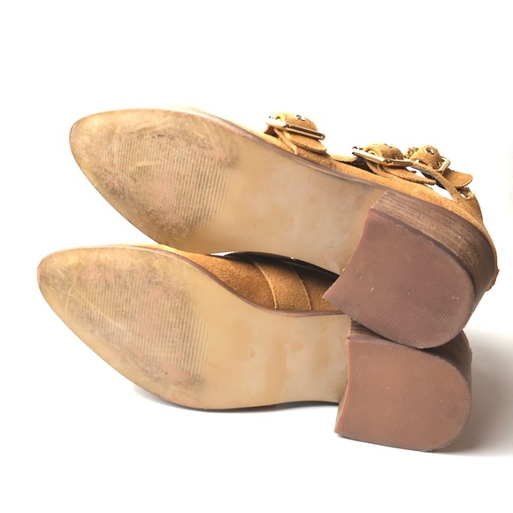 Steve Madden Brown Suede Alena Boots Three Buckles 8.5 - Picture 6 of 6